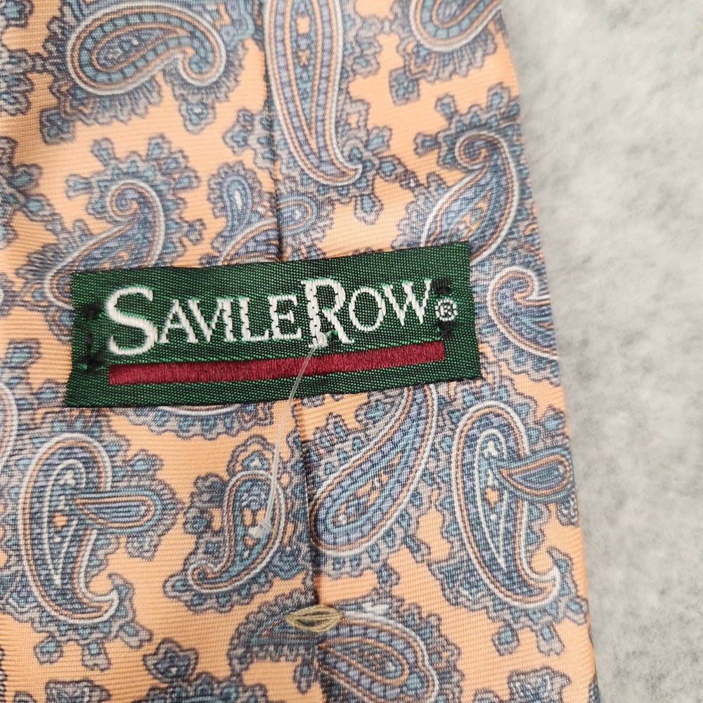 Savile Row Tie Mens Classic Silk Paisley Pattern Hand Sewn Imported USA